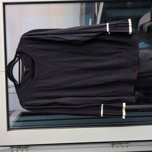 Talbots Navy Blue Size 2X Crewneck Bell sleeves sweater